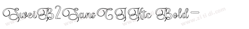 SweiB2SansCJKtc Bold字体转换